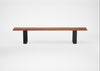 Bespoke Dining Bench Prague Oiled Walnut / 220cm / Natural Edge