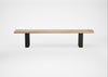 Bespoke Dining Bench Prague Blonde Oiled Oak / 220cm / Straight