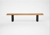 Bespoke Dining Bench Prague Natural Oiled Oak / 220cm / Straight