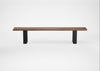 Bespoke Dining Bench Prague Smoked Oiled Oak / 220cm / Straight