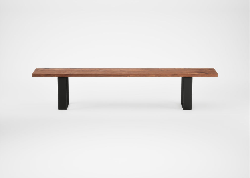 Bespoke Dining Bench Prague Oiled Walnut / 220cm / Straight