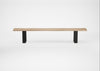 Bespoke Dining Bench Prague Blonde Oiled Oak / 240cm / Natural Edge