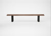 Bespoke Dining Bench Prague Smoked Oiled Oak / 240cm / Natural Edge