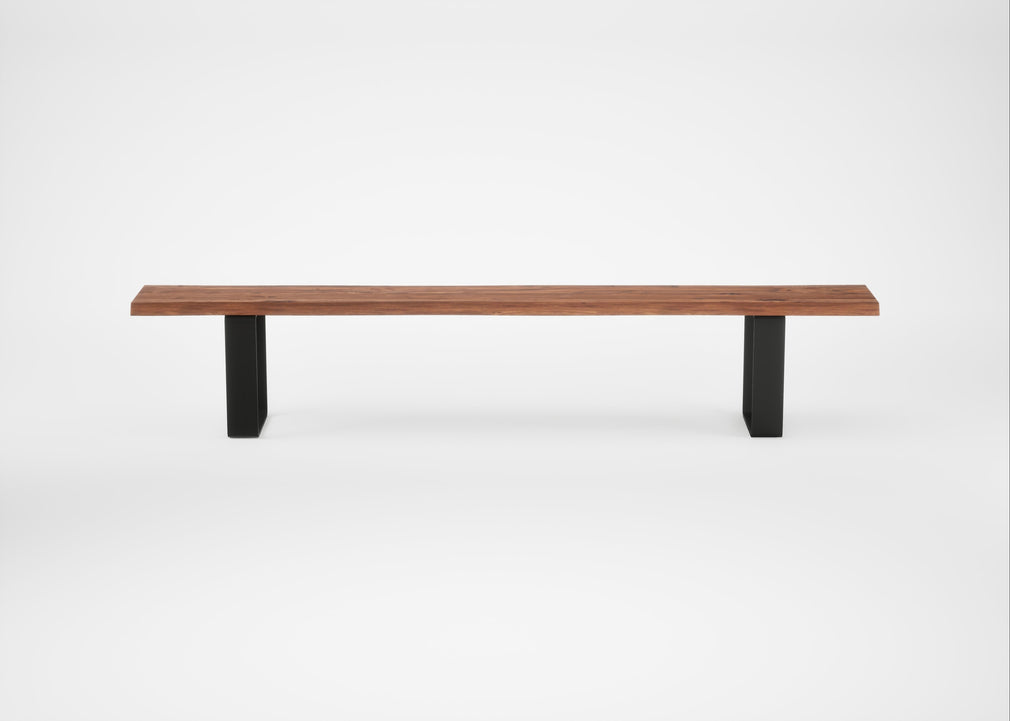 Bespoke Dining Bench Prague Oiled Walnut / 240cm / Natural Edge
