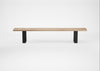 Bespoke Dining Bench Prague Blonde Oiled Oak / 240cm / Straight