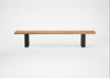 Bespoke Dining Bench Prague Natural Oiled Oak / 240cm / Straight