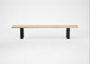 Bespoke Dining Bench Prague White Oiled Oak / 240cm / Straight