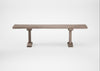 Bespoke Dining Bench Lisbon Grey Oiled Oak / 160cm / Natural Edge