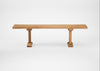 Bespoke Dining Bench Lisbon Natural Oiled Oak / 160cm / Natural Edge