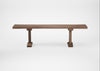 Bespoke Dining Bench Lisbon Smoked Oiled Oak / 160cm / Natural Edge