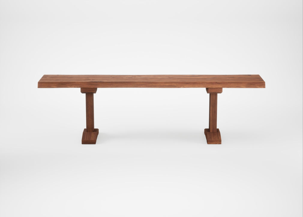 Bespoke Dining Bench Lisbon Oiled Walnut / 160cm / Natural Edge