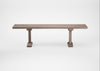 Bespoke Dining Bench Lisbon Grey Oiled Oak / 160cm / Straight