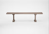 Bespoke Dining Bench Lisbon Grey Oiled Oak / 180cm / Natural Edge