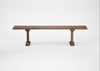 Bespoke Dining Bench Lisbon Smoked Oiled Oak / 180cm / Natural Edge
