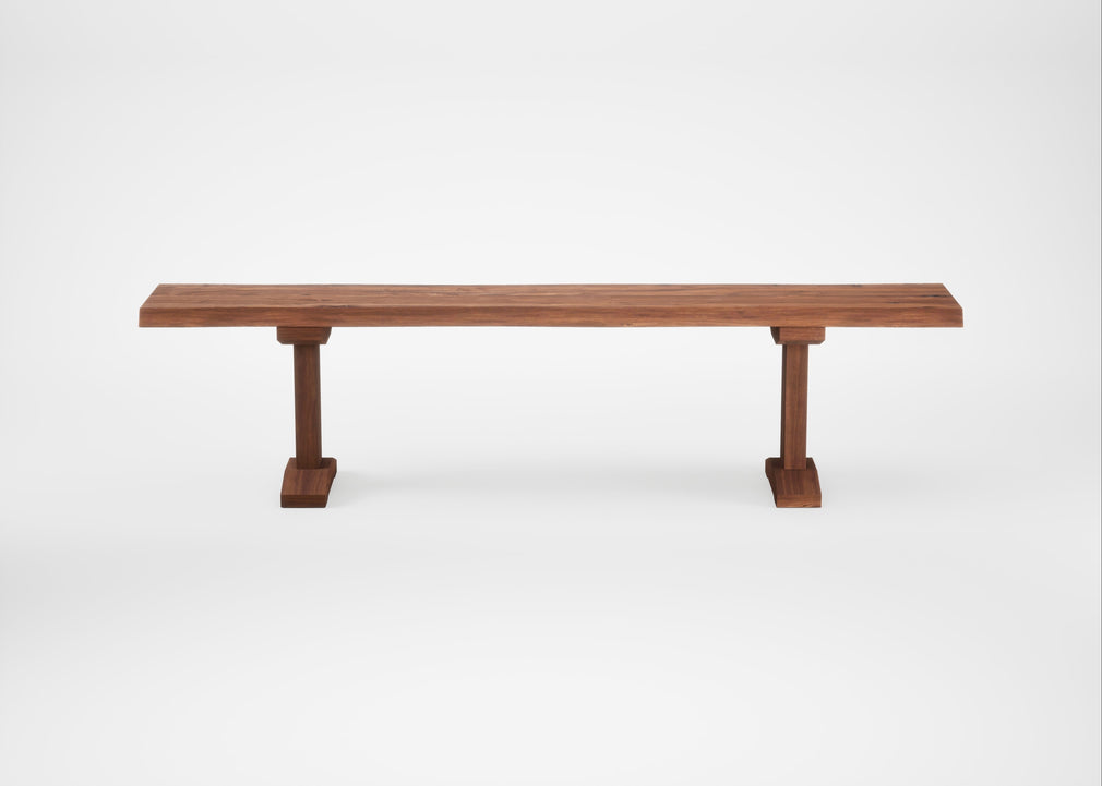 Bespoke Dining Bench Lisbon Oiled Walnut / 180cm / Natural Edge