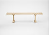 Bespoke Dining Bench Lisbon White Oiled Oak / 180cm / Natural Edge