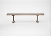 Bespoke Dining Bench Lisbon Grey Oiled Oak / 200cm / Straight