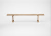 Bespoke Dining Bench Lisbon Blonde Oiled Oak / 220cm / Natural Edge