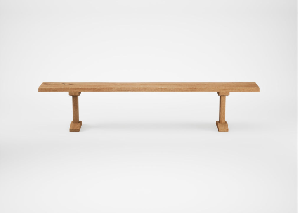 Bespoke Dining Bench Lisbon Natural Oiled Oak / 220cm / Natural Edge