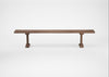 Bespoke Dining Bench Lisbon Smoked Oiled Oak / 220cm / Natural Edge