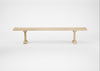 Bespoke Dining Bench Lisbon White Oiled Oak / 220cm / Natural Edge