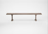 Bespoke Dining Bench Lisbon Grey Oiled Oak / 220cm / Straight