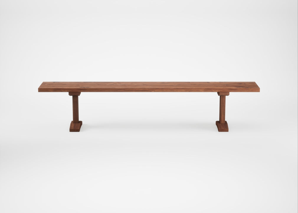 Bespoke Dining Bench Lisbon Oiled Walnut / 220cm / Straight