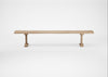 Bespoke Dining Bench Lisbon Blonde Oiled Oak / 240cm / Natural Edge