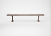 Bespoke Dining Bench Lisbon Grey Oiled Oak / 240cm / Natural Edge