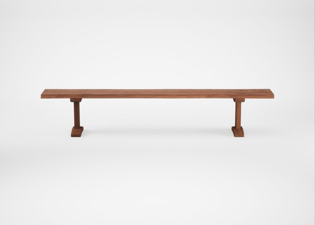 Bespoke Dining Bench Lisbon Oiled Walnut / 240cm / Natural Edge