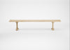 Bespoke Dining Bench Lisbon White Oiled Oak / 240cm / Natural Edge