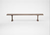 Bespoke Dining Bench Lisbon Grey Oiled Oak / 240cm / Straight