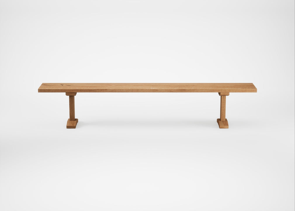 Bespoke Dining Bench Lisbon Natural Oiled Oak / 240cm / Straight
