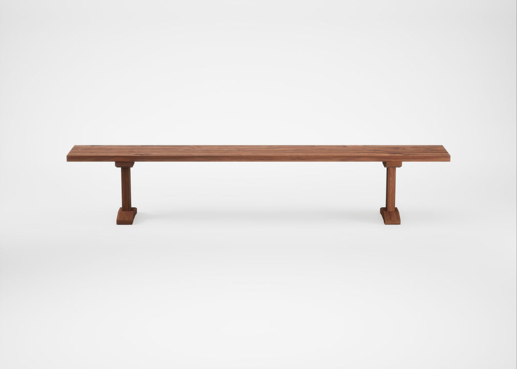 Bespoke Dining Bench Lisbon Oiled Walnut / 240cm / Straight