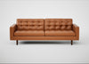 Hepburn 4 Seater Sofa Daino Leather Treacle / Walnut