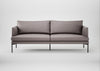 Matera 3 Seater Sofa Heritage Leather Stone Grey 2060 / Black