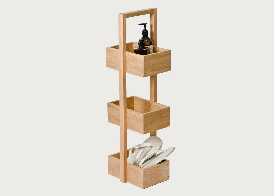 Bathroom Storage Stand Wood 3 Tier
