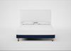 Shallow Divan Bed Base Super King / Broad Weave Lagoon / Light Solid Wood
