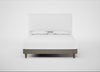 Shallow Divan Bed Base Super King / Broad Weave Pebble / Light Turned Wood