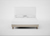 Shallow Divan Bed Base Super King / Broad Weave Putty / Light Turned Wood