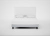 Shallow Divan Bed Base Super King / Broad Weave Tin / Dark Solid Wood