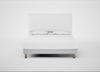 Shallow Divan Bed Base Super King / Broad Weave Tin / Light Solid Wood
