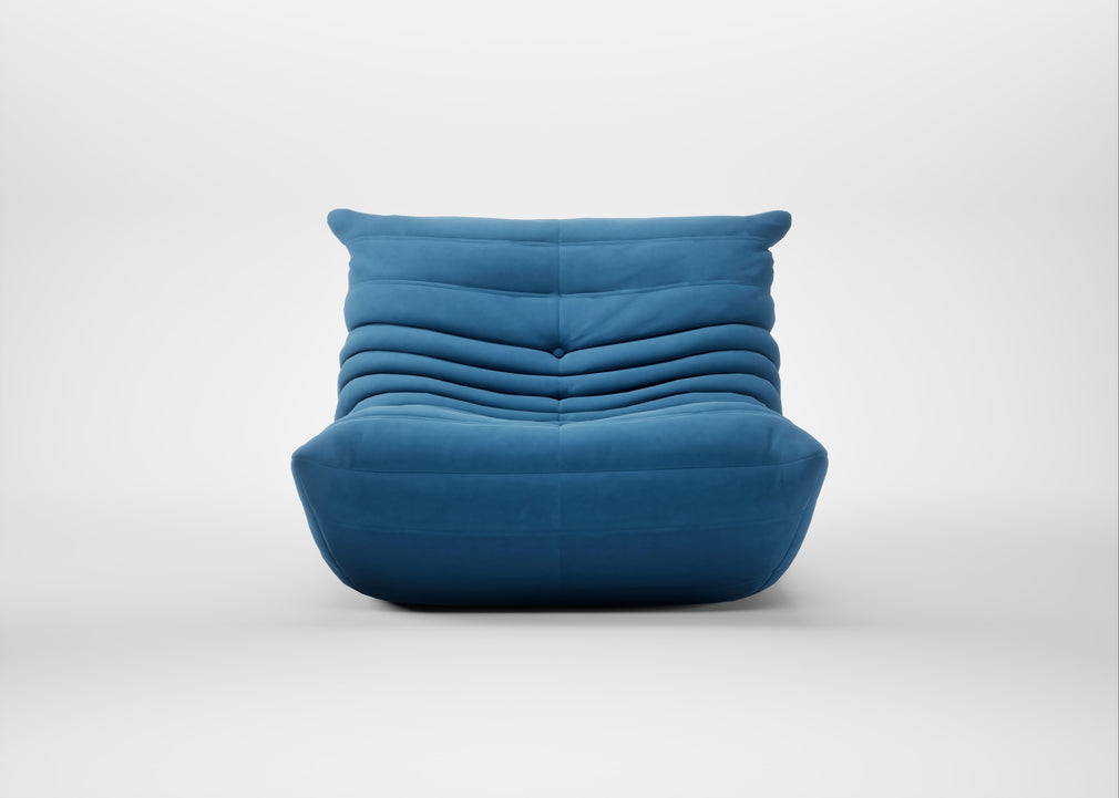 Togo Fireside Chair Alcantara Bohemian Blue