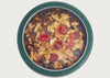 Cherry and Almond Decorated Fruit Cake in Tin