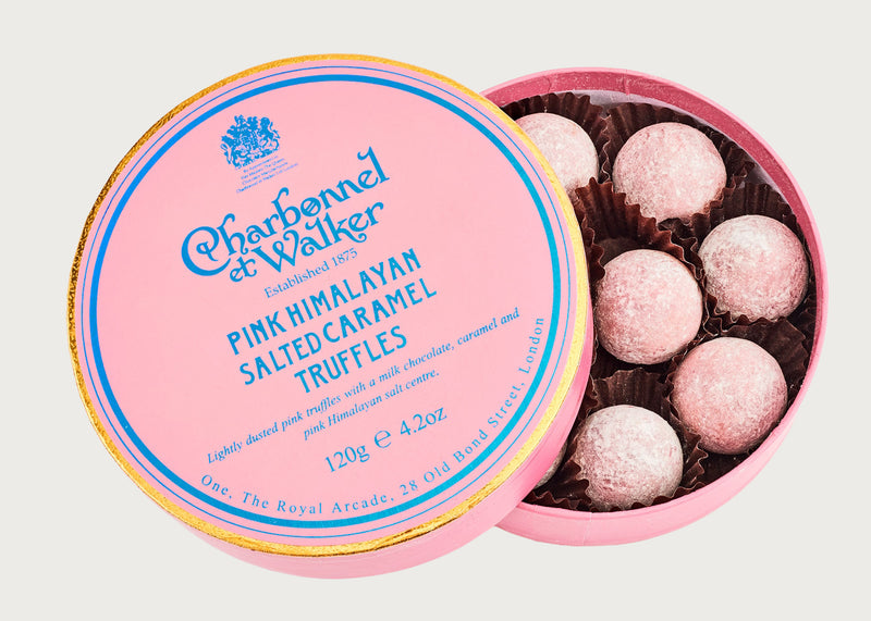 Pink Himalayan Salted Caramel Truffles Single Layer