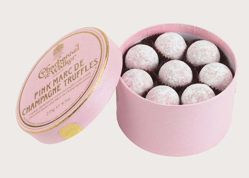 Pink Marc de Champagne Truffles Double Layer