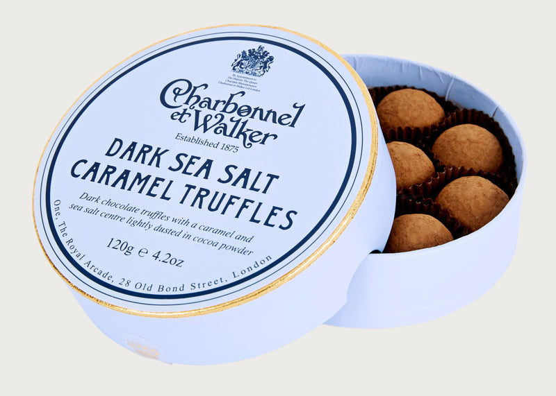 Sea Salt Dark Caramel Truffles Single Layer