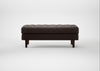 Hepburn Ottoman Leather Grain Chocolate 066 / Walnut