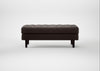 Hepburn Ottoman Leather Grain Chocolate 066 / Wenge Black