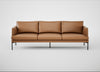 Matera 4 Seater Sofa Leather Stonewash Toffee 277 / Black